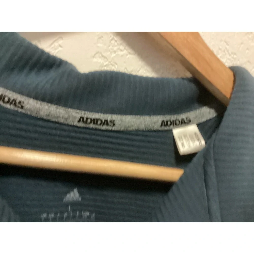 Adidas COLD.RDY Snap‎ Front Jacket Mens Large Teal Blue Ribbed HG3238